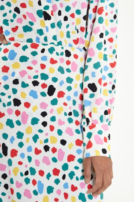 Glamorous Best Dressed Guest|Headscarves|Abstract Spot Bias-Cut Maxi-skirt -