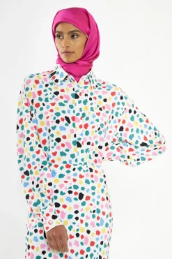 Glamorous Co-ords|Abstract Spot Long Sleeve Shirt -