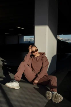 Glamorous Loungewear|Bottoms|Agon Lounge Slouchy Fit Joggers - Coffee -
