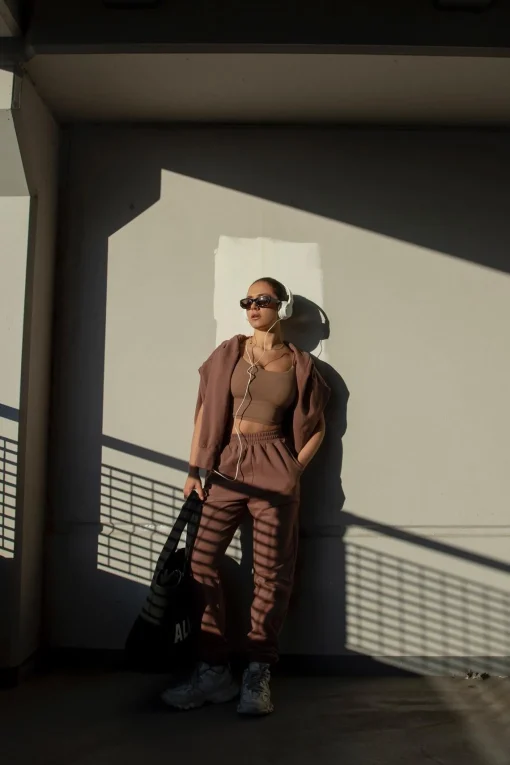 Glamorous Loungewear|Bottoms|Agon Lounge Slouchy Fit Joggers - Coffee -