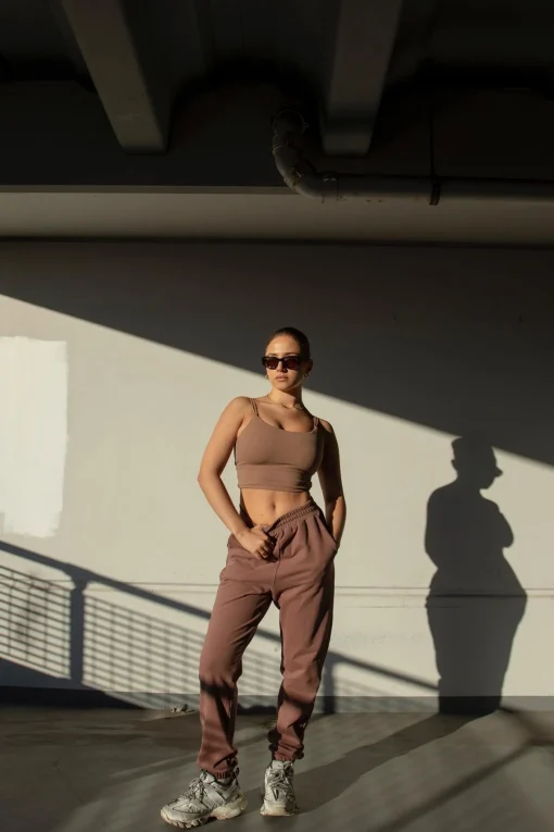 Glamorous Loungewear|Bottoms|Agon Lounge Slouchy Fit Joggers - Coffee -