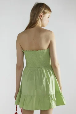 Glamorous Mini Dresses|Mini Dresses|Apple-Green Sleeveless-Skater Mini-Dress -