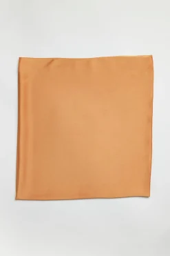 Glamorous Jet Setter|Apricot Satin Headscarf -