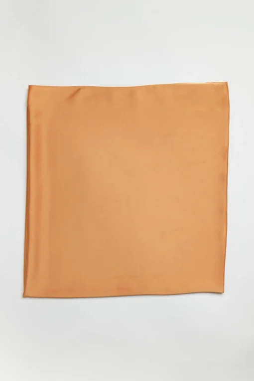 Glamorous Jet Setter|Apricot Satin Headscarf -