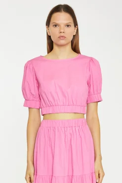 Glamorous Co-ords|Crops, Corsets & Bodysuits|Azalea Puff Sleeve Crop-Top -