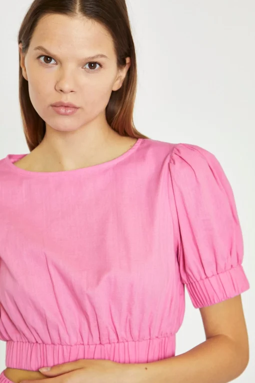 Glamorous Co-ords|Crops, Corsets & Bodysuits|Azalea Puff Sleeve Crop-Top -