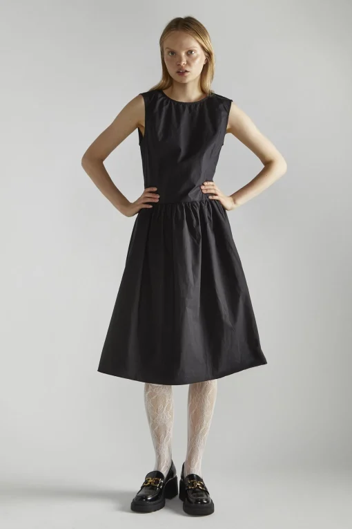 Glamorous Midi & Midaxi Dresses|Midi & Midaxi Dresses|Black A-Line Skater Midi-Dress -