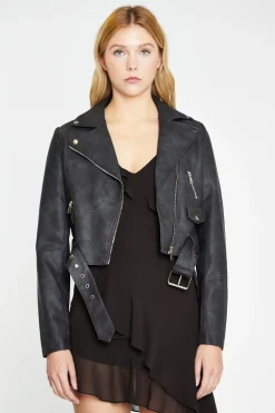 Glamorous Go To Partywear|Jackets|Black Antique Cropped Belted Jacket -