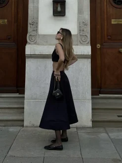 Glamorous Going Out Skirts|Co-ords|Black Audrey Co-ord Skater Midi-Skirt -