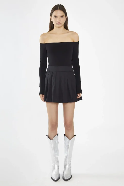 Glamorous Day Dresses|Party Dresses|Black Bardot Bodysuit -