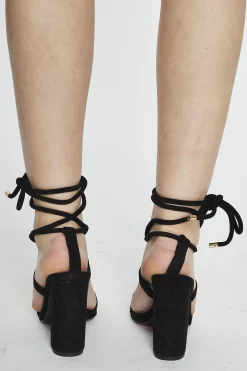 Glamorous Best Dressed Guest|Heels|Black Block Strappy Heel -