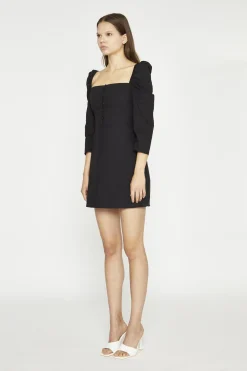 Glamorous Day Dresses|Mini Dresses|Black Button-Front Mini-Dress -