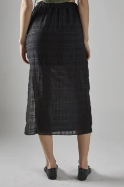 Glamorous Midi & Midaxi Skirts|Black Check High-Waist Split Thigh Midaxi-Skirt -