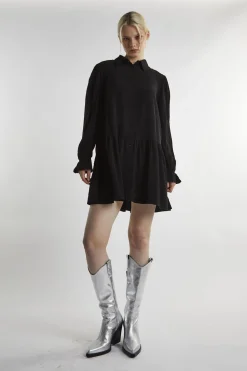 Glamorous Day Dresses|Mini Dresses|Black Collared Mini-Dress -