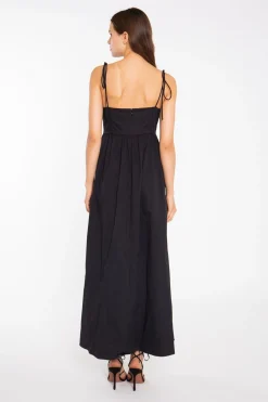 Glamorous Graduation|Day Dresses|Black Corset Front Maxi-Dress -