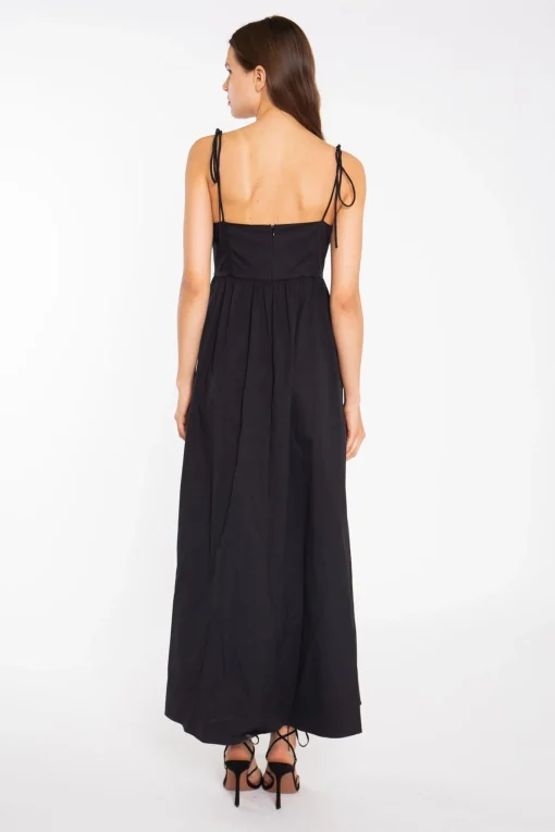 Glamorous Graduation|Day Dresses|Black Corset Front Maxi-Dress -