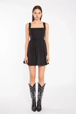 Glamorous Graduation|Day Dresses|Black Corset Skater Mini-Dress -