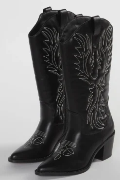 Glamorous Boots|Black Cowboy Boots -