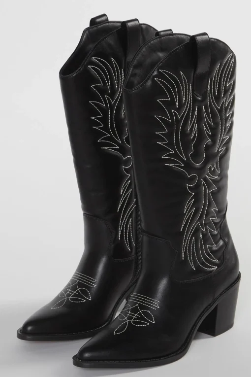 Glamorous Boots|Black Cowboy Boots -