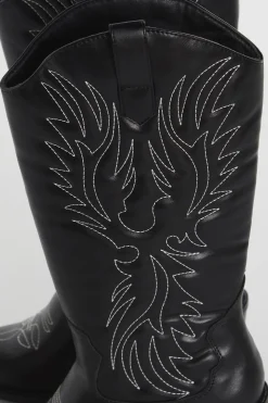 Glamorous Boots|Black Cowboy Boots -