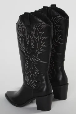 Glamorous Boots|Black Cowboy Boots -