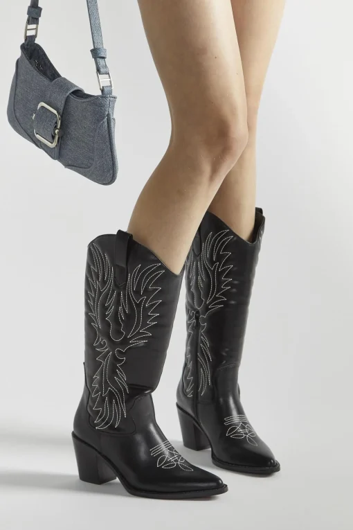 Glamorous Boots|Black Cowboy Boots -