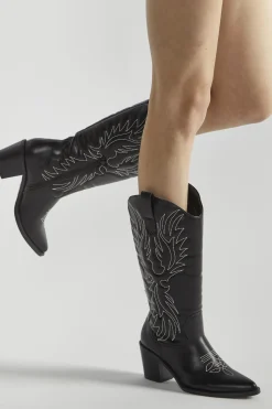 Glamorous Boots|Black Cowboy Boots -