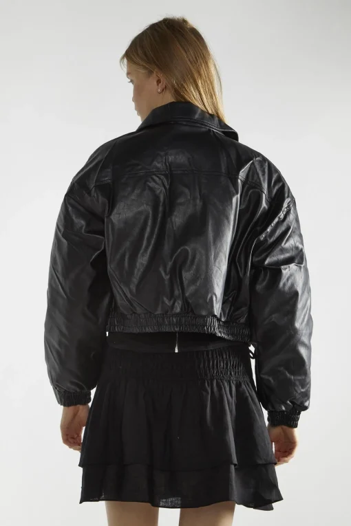 Glamorous Puffer Jackets|Jackets|Black Cropped Bomber Jacket -