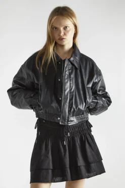 Glamorous Puffer Jackets|Jackets|Black Cropped Bomber Jacket -