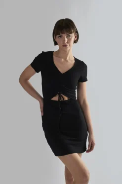Glamorous Day Dresses|Mini Dresses|Black Cut-Out- Mini-Dresses -