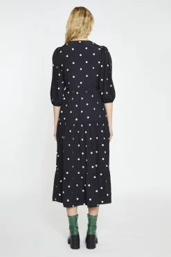 Glamorous Midi & Midaxi Dresses|Midi & Midaxi Dresses|Black Daisy V-Neck Wrap Midi-Dress -