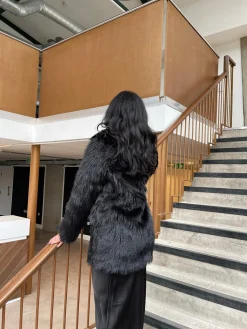 Glamorous Coats|Black Faux-Fur Coat -