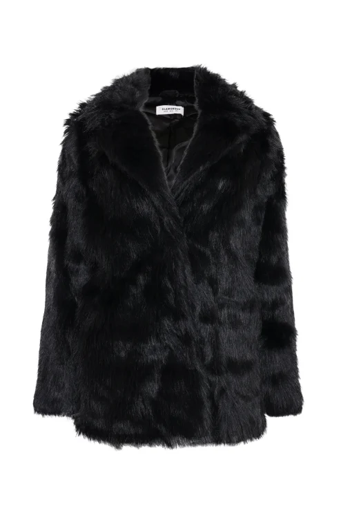 Glamorous Coats|Black Faux-Fur Coat -