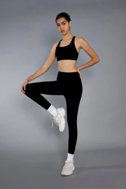 Glamorous Activewear|Leggings|Black High Waisted Gym Leggings -