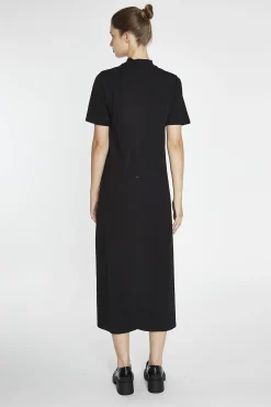 Glamorous Day Dresses|Midi & Midaxi Dresses|Black High-Neck T-Shirt Midi-Dress -
