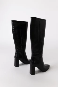 Glamorous Best Dressed Guest|Workwear|Black Knee High Pointed Toe Boots -