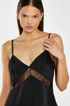 Glamorous Workwear|Go To Partywear|Black Lace Trim Camisole Top -