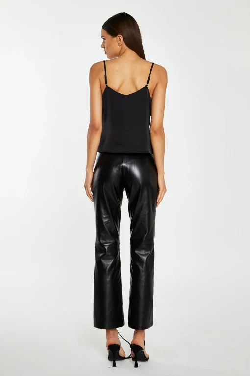 Glamorous Workwear|Go To Partywear|Black Lace Trim Camisole Top -