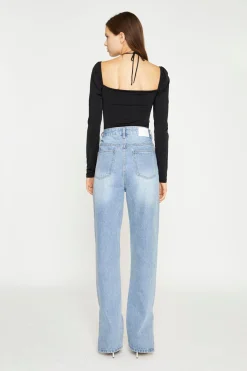 Glamorous Best Dressed Guest|Workwear|Black Long Sleeve Cut-Out -Bodysuit -