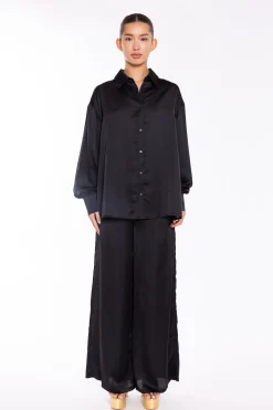 Glamorous Going Out Tops|Black Long Sleeve Shirt -