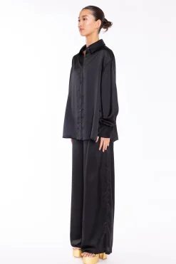 Glamorous Going Out Tops|Black Long Sleeve Shirt -