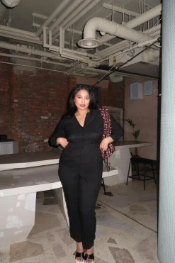 Glamorous Glamorous Curve|Jumpsuits|Black long-Jumpsuit -
