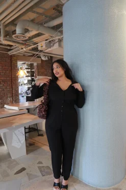 Glamorous Glamorous Curve|Jumpsuits|Black long-Jumpsuit -