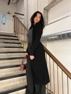 Glamorous Cardigans|Black Long-Length Cardigan -