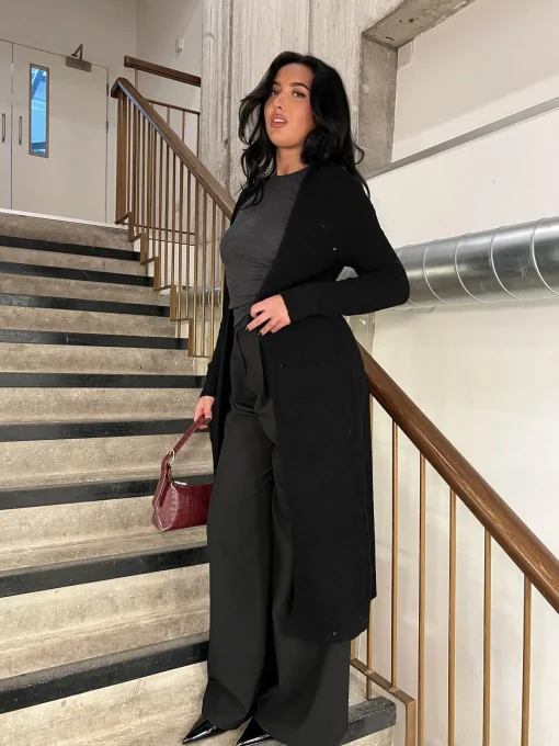Glamorous Cardigans|Black Long-Length Cardigan -