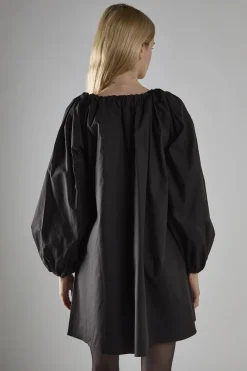 Glamorous Day Dresses|Mini Dresses|Black Long-Sleeve Tie Detail Mini-Dress -