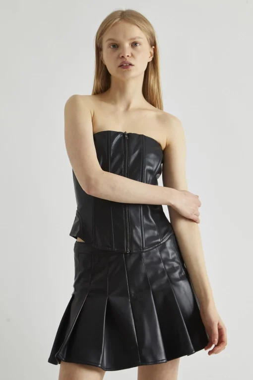 Glamorous Going Out Skirts|Co-ords|Black Pleated Mini-Skirt -