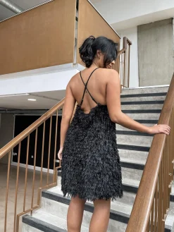 Glamorous Midi & Midaxi Dresses|Midi & Midaxi Dresses|Black Plunge Midi-Dress -