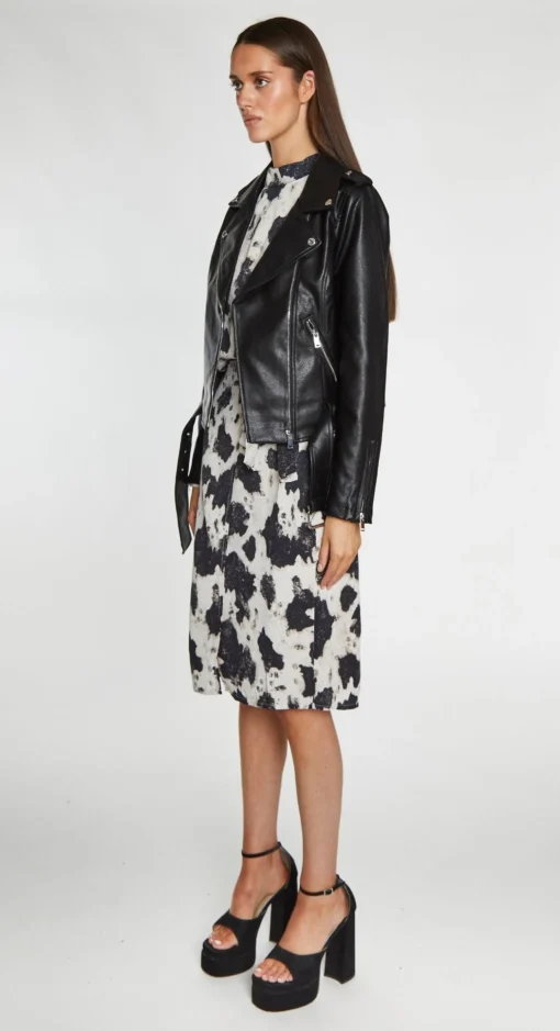 Glamorous Workwear|Go To Partywear|Black PU Biker Jacket -