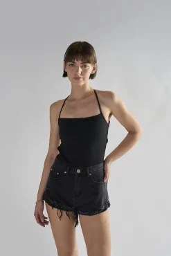 Glamorous Denim Shorts|Black Ripped Denim Shorts -